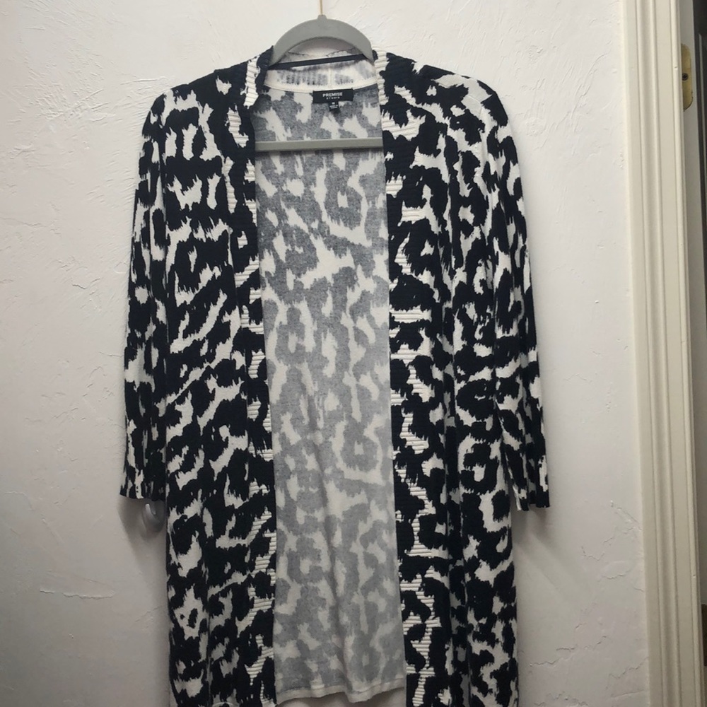 Long length 3/4 sleeve cardigan